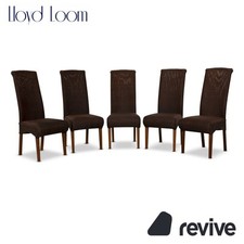 5-Piece Set Lloyd Loom Wood Chair Brown Dining Room
