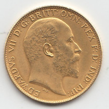 RARE 1902 KING EDWARD VII MATT PROOF GOLD HALF SOVEREIGN COIN