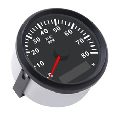 85mm Marine LCD Tachometer Gauge Rev Counter 0-8000 RPM Hourmeter for Car Boat