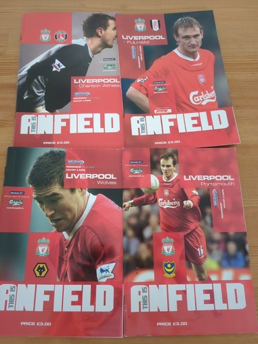 Liverpool football programmes - football,
