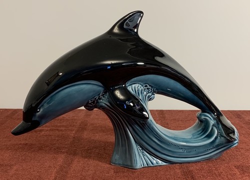 Poole pottery dolphin - pottery, riding