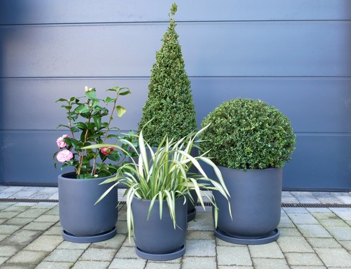 Set grey planters - 4, with