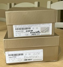 LINEA RAFFAELLI COURT SHOES AND BAG - Size 5 - LIGHT SILVER LEATHER - WORN ONCE