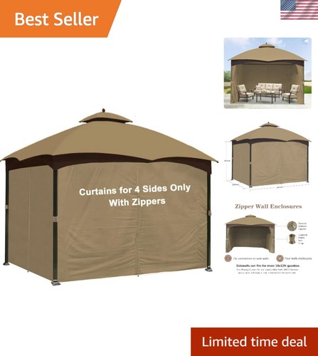 Luxury beige gazebo sidewalls - beige,