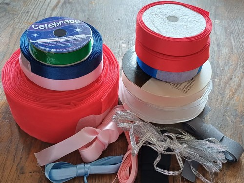 Job lot satin velvet ribbon - satin,