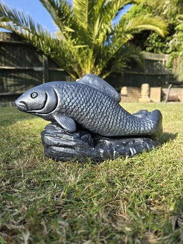 Stone garden koi carp metallic - koi,