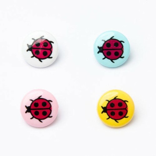 Ladybirds ladybugs button 15mm - ladybirds,