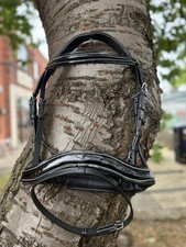 Anatomical Patent Leather Bridle with Anti-Slip Reins, anatomical head piece