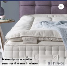 HYPNOS luxury Origins Deluxe mattress topper 100% British wool King 200 x 150 cm