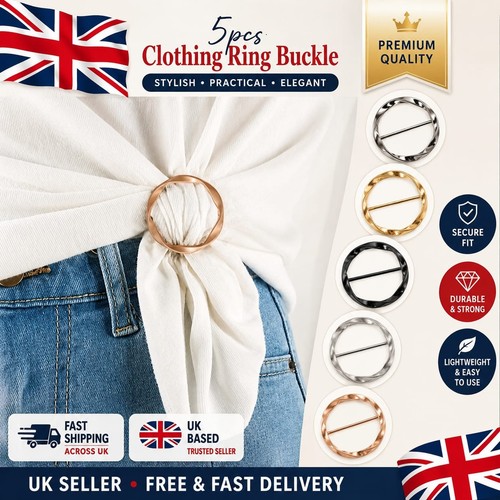 5pcs metal scarf ring clips - scarf,