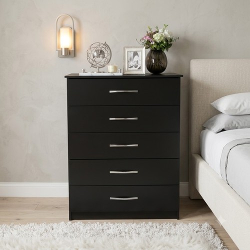 Ready assembled black chest - ready, of