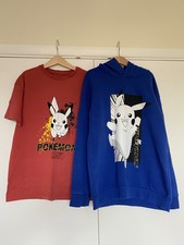 M&S Marks And Spencer Pokemon Pikachu Hoodie and T-Shirt Age 10-11