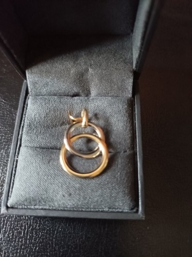 9ct gold two tone circle - two,