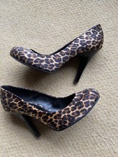 Ladies Next Leopard Print Shoes , Heels Size 5.5 Party, Evening 