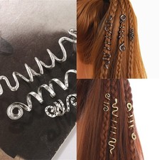 3pcArtistic Ethnic Hair Clip Set Unique Spirals Dreadlock Elegant Hair Extension