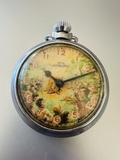 Antique Smiths Jamboree Boy Scout Chrome ca.1953 GB Men’s Pocket Watch-WORKING
