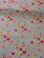 Tula Pink Quilting Cotton Fabric Untamed Flower field On Pink