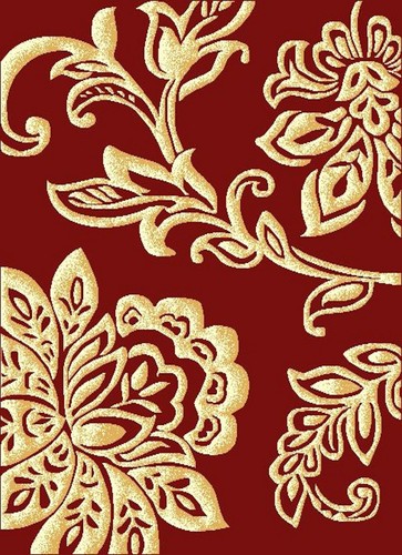 Lotus rug red gold - lotus,