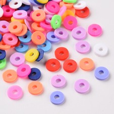 Polymer Clay Disc Beads Heishi 6mm Flat Round 20g Approx 500 Beads