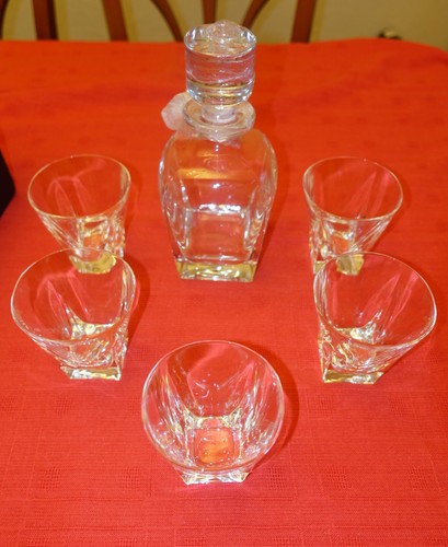 Set crystal whisky decanter - crystal,