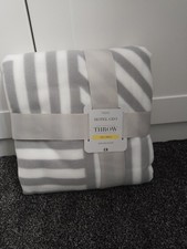 Next Grey Geo Throw  Brand New