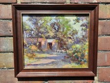 J. D. Henderson (Scottish), 'Flenders Farm', Idyllic Countryside Oil