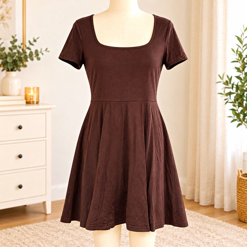 Women brown square - women’s, neck