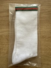 White Gucci web striped