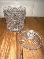 Stuart Crystal Vintage Lidded Sugar Bowl Or Mustard Pot In Excellent Condition