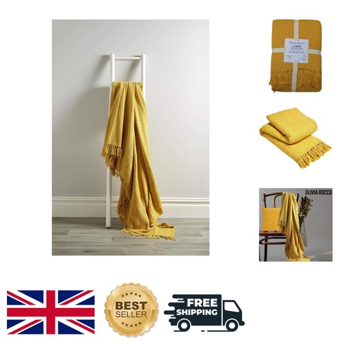 Luxury honeycomb cotton throw - honeycomb,