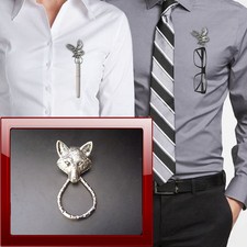 Fox Head 2 A72 Pewter Pin