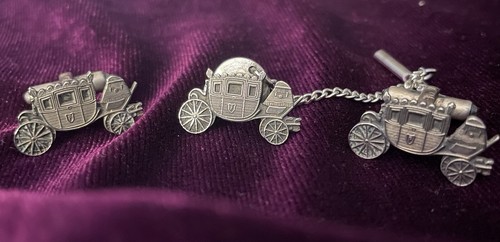 Vintage stagecoach tie - vintage, pin