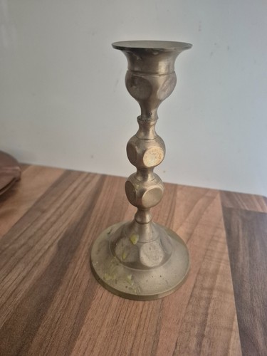Vintage brass candlestick - brass,