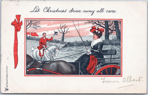 Antique artistic postcard - antique,