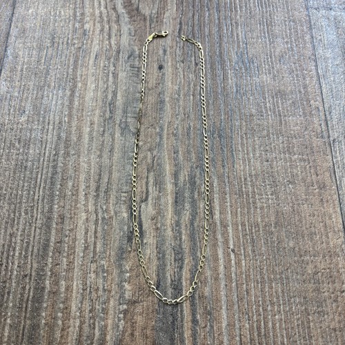 9ct gold figaro chain damaged - gold,