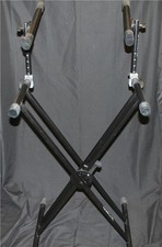 Quik-Lok Double Braced, Double Keyboard Stand