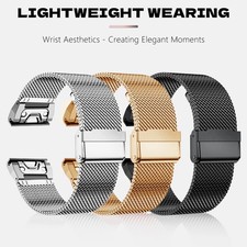 Stainless Steel Milanese Watch Strap 20 22 26mm for Garmin Fenix 7X 7Pro 6X 6