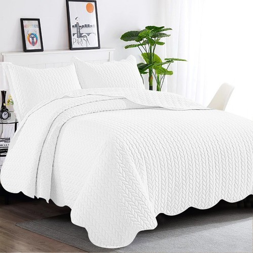 Piece quilted bedspread bed - 3,