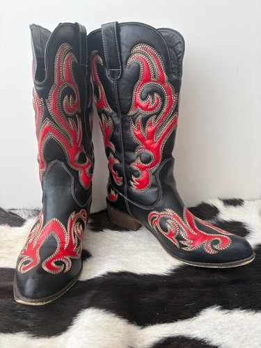 Black and red - hand, painted