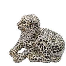 Porcelain Leopard Figure, W/