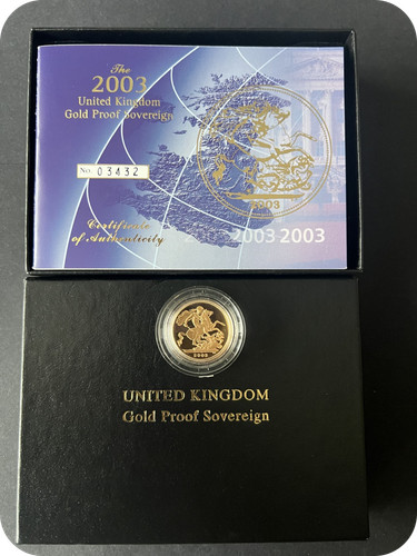 2003 proof full gold sovereign - proof,