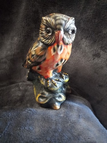 Vintage ceramic owl ornament - ceramic,