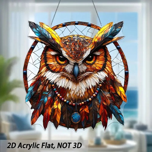 Large owl design suncatcher - owl,