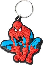 KEYRING SPIDER-MAN SPIDERMAN MARVEL RUBBER KEYCHAIN BRAND NEW OFFICIAL