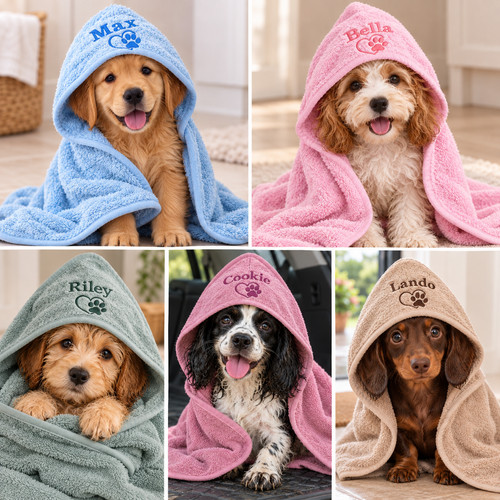 Personalised luxury pet towels - luxury,