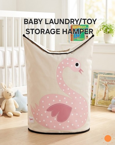 Sprouts swan laundry hamper - swan,