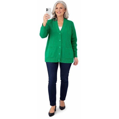 Women long sleeve button - button, up