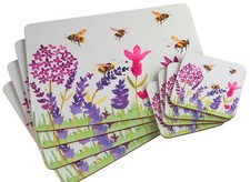 Table Placemats & Coasters - Country Life Bees - Set of 4
