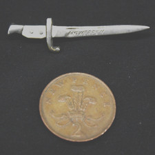 WW1 sweetheart bayonet brooch, mother of pearl grip, blade impressed ‘ANTWERPEN’