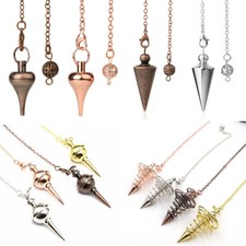 Metal Dowsing Pendulum Cone Point Ball Coil For Spiritual Energy Healing Reiki